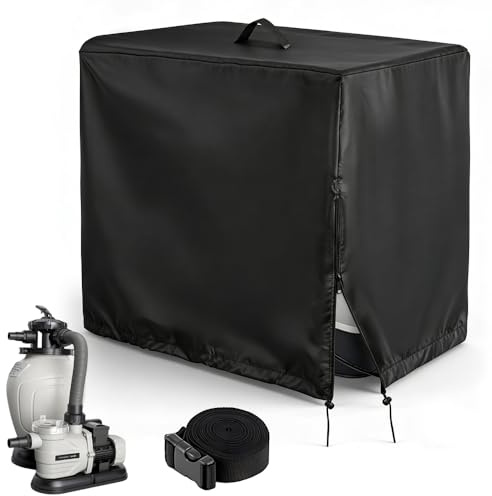 HOVCEH Cubierta De Bomba De Piscina, Cubierta Impermeable para Filtro De Arena Intex Krystal Clear, Cubierta De Filtros De Piscina De, Protección UV(55x50x62cm)