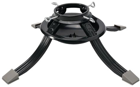 Yhenlovtt Support de sapin de Noël pour base en métal – Support en fonte robuste avec 4 pieds en acier pour troncs de 4,9 m, réservoir d'eau de 3,8 l, stable pour arbres jusqu'à 2,7 m (taille L)