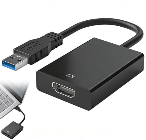 Adattatore USB 3.0 a HDMI Full HD 1080p Video Audio Multi Monitor Convertitore Grafico per PC Monitor HDTV Proiettore Computer Portatile Dispositivo Plug and Play senza Driver
