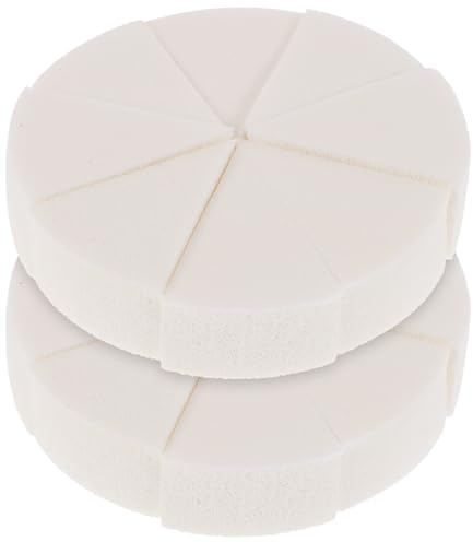 Latex Wedge Makeup Sponge White for Foundation Application 2 Sets | Soft Cosmetic Blenders, Dry and Wet Use, Comfortable Grip, Reduces Waste, Beauty Accessory for Daily Routines