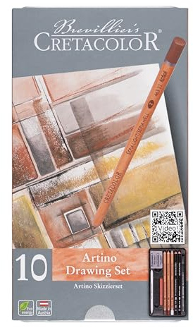 Cretacolor Künstlerstifte Artino, Metalletui 10teiliges Skizzierset