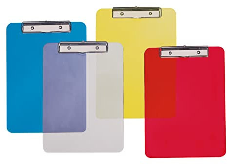 ALCO-Albert 5511-11 - Klemmbrett 230 x 320 mm für DIN A4, aus Kunststoff, in schwarz-transluzent, 1 Stück