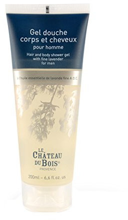 Le Chateau du Bois: 200ml pflegendes Duschgel für Körper und Haar mit echtem feinen Lavendel AOC der Haute Provence