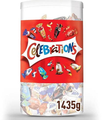 CELEBRATIONS | 1,435kg | Mini-Schokoriegeln | Geschenkbox | Maltesers, Galaxy, Snickers & mehr | Einschulung, Geburtstag, Hochzeit