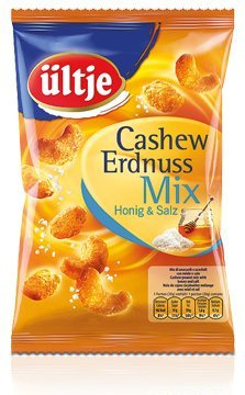 ültje Cashew-Erdnuss-Mix mit Honig und Salz, 4er Pack (4 x 200 g)