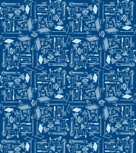 Geschenkpapier mit chemischen Motiven 2 Sheets (folded) and 2 Tags