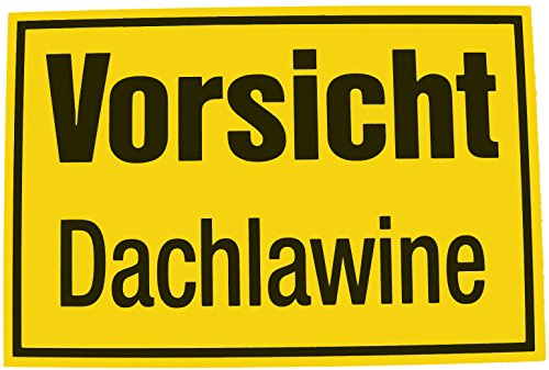 Alpertec Schild Vorsicht Dachlawine, gelb/schwarz, 48071430