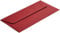 Blanke Briefhüllen, Farbige Briefumschläge, 100 Stück, Nassklebung, Ohne Fenster, Gerade Klappe, 110 x 220 mm (DIN Lang), 100 g/qm Gerippt (Paperado), Rot
