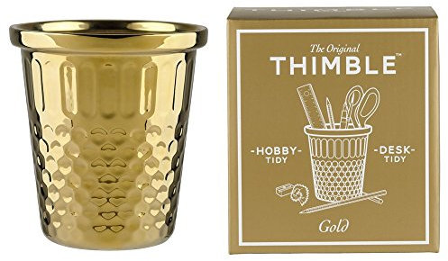 Misc. Giant Thimble Pen Pot - Gold