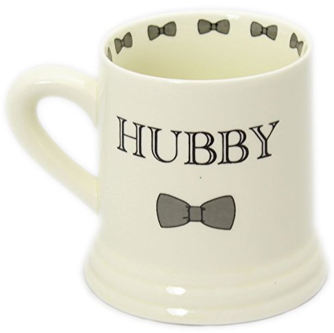 Carousel Home and Gifts Boxed Ceramic Bow Tie Wedding Favour Gift Mug ~ Hubby
