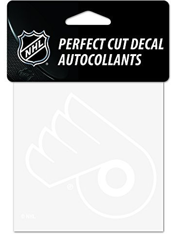 WinCraft NHL Philadelphia Flyers 4x4 Perfect Cut White Aufkleber, Einheitsgröße, Teamfarbe