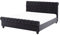 Beliani Klassisches Bett Polsterbezug Samtstoff Chesterfield Style schwarz Avallon