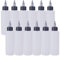 BENECREAT 12Pack 4 Ounce Plastic Squeeze Dispensing Bottles with Black Twist, Open/Close Nozzle - Good For Crafts, Art, Glue, Multi Purpose