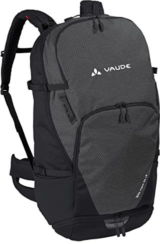 VAUDE Rucksäcke30-39l Bike Alpin 32+5, Geräumiger Mehrtages- und Alpencross-Rucksack für Mountainbiker, black, one Size, 129480100