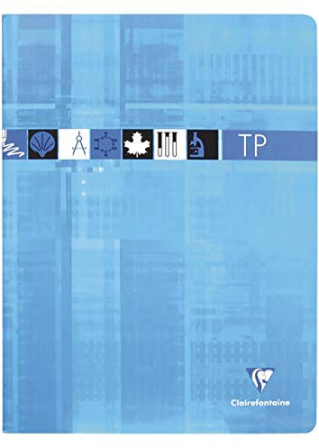 Clairefontaine 3377C - Packung mit 10 Heften, geheftet, ideal für wissenschaftlichen Fächer, DIN A4+ 24x32 cm, 32 Blatt, französische Lineatur 90g / blanko 125g, farbig sortiert, 1 Pack