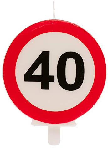 Dekora - Geburtstag Deko Kerze Verbot - Nummer 40, 345400, Mehrfarbig