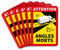 lepni.me 6 Stück LKW Toter Winkel Aufkleber Frankreich | Extra Starke Haftung und UV Schutz | Attention Angles Morts Sticker | Winkel Warntafel Fahrzeugaufkleber (6PCS LKW)