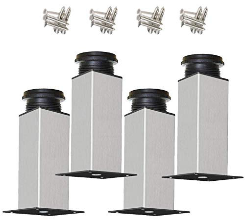 RENSHENKTO Höhenverstellbare Beine für Schrank, Tisch, Möbel, Sofa, Edelstahl, 4 Stück