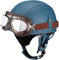 Casco Moto Retrò, Caschi Omologati ECE Con Visiera UV Occhiali Casco Moto Casco Mezzo In Pelle Stile Vintage Per Scooter Bici Cruiser Chopper G,L