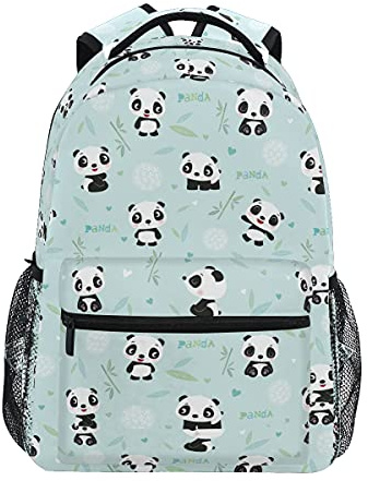 Children's Backpack, Schoolbag Cute Panda Bamboo Large Capacity Students Bookbag Rucksack Knapsack for Boys Girls Adults Teen