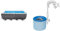 Intex Schwimmbadrahmen-Set Ultra Quadra, 549 x 274 x 132 cm, XTR 26356 & Oberflächenskimmer - Deluxe Oberflächenskimmer zur Wandmontage - Hängeskimmer