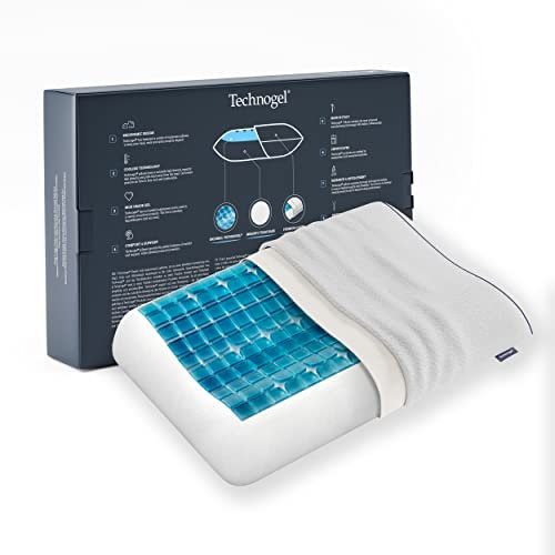 Technogel New Generation Original Anatomic Orthopädisches Nackenstütz-Kopfkissen Antibakteriell,HWS-Gel-Kissen für Rücken-& Seitenschläfer inkl. Kissenbezug