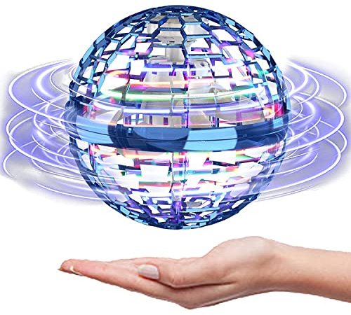 Magic Flying Orb Ball with Lights,UFO Hand Operated Mini Drone for Kids,Galactic Fidget Spinner Boomerang Hover Balls,Indoor Outdoor Toys,Cool Birthday Gifts for 6 7 8 9 10+ Year Old Boy Girl Teens