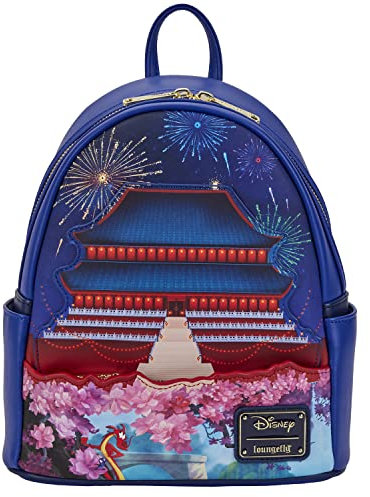 Loungefly Mulan Castle Light Up Womens Double Strap Shoulder Bag Purse
