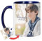 Wanapix | Taza Personalizada con Foto y Texto | Capacidad de 325ml | Taza de Cerámica con Diseño Único | Regalo para Amigos y Familiares | Apta para Microondas | Interior y Asa Color Azul Oscuro