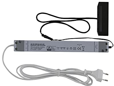 L&S Led Netzgerät NG39 Netzteil mit Euro Flachstecker und 10-fach Verteiler, 30W - 12V, Kunststoff grau
