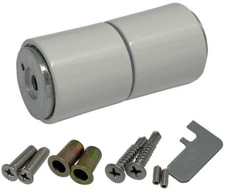 White Bi-fold Door Magnets Hold Back Catch Magnet Folding Doors Holder Round 65mm Diameter High Quality
