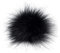 styleBREAKER Kunstfell Bommel für Mützen und Beanies, Fake Fur, Winter Fellbommel 04024161, Farbe:Schwarz