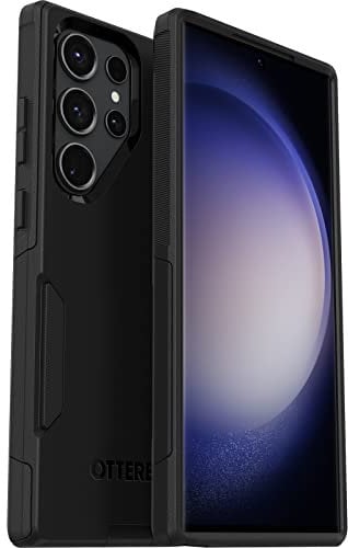 OtterBox Commuter Hülle für Samsung Galaxy S23 Ultra, sturzsicher, schützende Hülle, 3X getestet nach Militärstandard, antimikrobieller Schutz, Schwarz, Keine Einzelhandelsverpackung