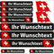 INDIGOS UG Fahrrad Aufkleber Schweiz - 13 Fahnenaufkleber wehend - Sticker selbst gestalten - Autoaufkleber- Motorrad - Namensaufkleber wasserfest personalisiert - Wunschtext
