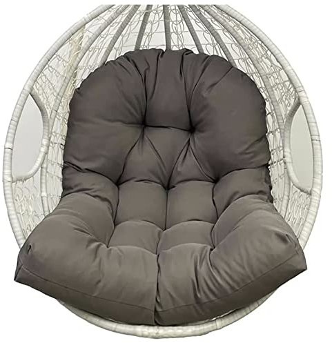 PJDDP Hängesessel Kissen, waschbar Sitzkissen für Hängesessel, Polster & Baumwolle Sitzkissen für Hängestuhl Auflage für Rattanstuhl Hängeschaukel, Ersatzkissen Hängekorb Kissen,Dark Grey