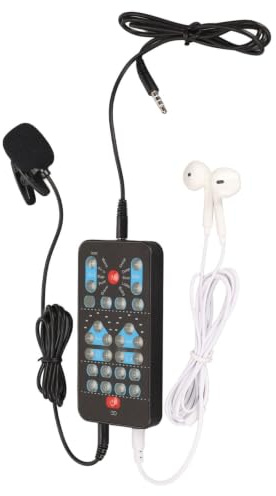 Tragbarer Sprachwechsler, Multifunktionaler Tragbarer Live-Soundkarten-Sound-Disguiser, für PC-Telefon-Laptops