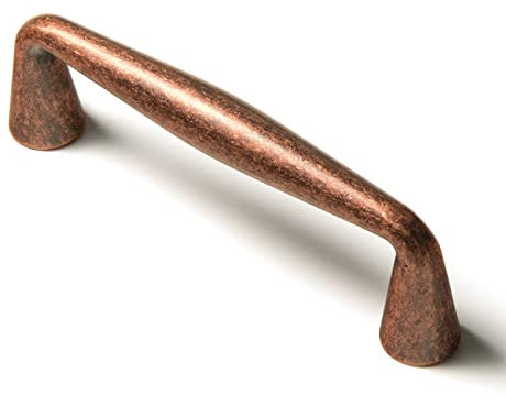 Goo-Ki Tiradores de gabinete de aleación de zinc de cobre antiguo retro vintage – 3 pulgadas agujero central asequible accesorios de lujo para dormitorio, cocina, paquete de 6