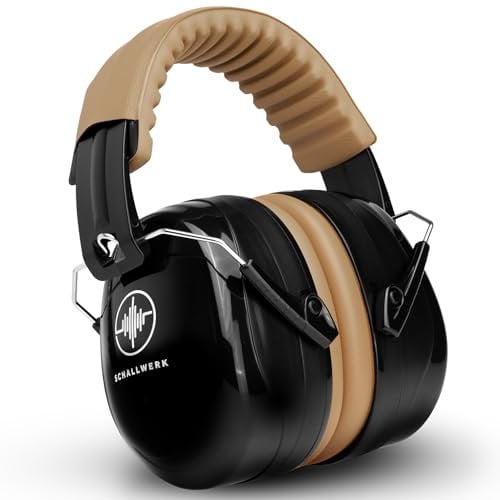 Schallwerk ® Work+ Ear Defenders - Orejeras de protección auditiva ajustable, auriculares de protección contra el ruido, orejeras para el trabajo y la vida cotidiana