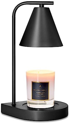 Lumiflo Candle Warmer - Dimmable Electric Candle Melter for Scented Wax Melt (Black)