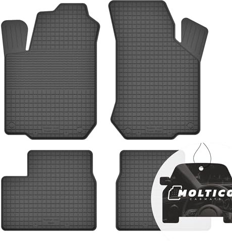moto-MOLTICO Gummimatten Auto, 4-teiliges Set, Allwetter Gummi Fußmatten mit Rand, Antirutsch & Wasserfest Autoteppiche - passend für Opel Corsa C 2000-2006