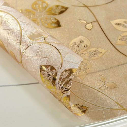 Tischfolie mit Blumen Bedruckt Dicke 1mm,Transparente Tischschutz Texture Blütenform,Schutzfolie abwischbar,PVC Tischdecken rutschfeste,Durchsichtige Schreibtisch,Tischmatte Ölbeständig (B,90x140cm)