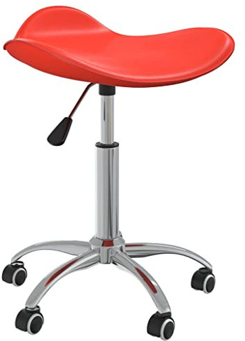 CKioict Bürostuhl Esszimmerstühle modern Bistrohocker Esszimmerstuhl Drehbar Rot Kunstlederfür Esszimmer, Küche, Theke, Bar