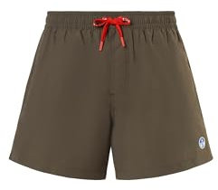 NORTH SAILS Costume a Pantaloncino da Bagno Uomo in Poliestere 100% Reciclato (IT, Testo, 3XL, Verde Militare)