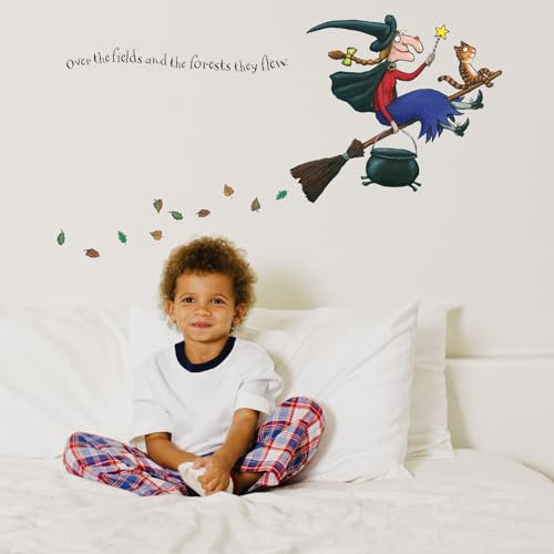Stickerscape Room on The Broom Wall Sticker (Room on The Broom Quote) | Gruffalo and Friends Wall Stickers, Gruffalo Wall Stickers, Child’s Bedroom Wall Decor| Easy to Apply, Cleanly Removable
