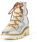 The Drop Damen Caleb Shearling Wanderstiefel, Silber Spiegel, Größe 43