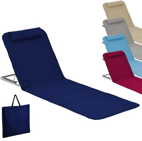 Linxor - Matelas, transat, Tapis de Plage avec Dossier inclinable et Sac de Transport - Plusieurs Coloris Disponibles