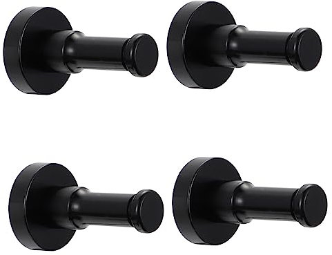 SHOWERORO Ganci Tende Forare 4 Ganci Rotondi in Alluminio Senza Foratura Per Appendere Cappotti E Asciugamani Da Bagno O Ufficio