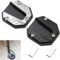 Collect Light 2 PCS Motorrad Ständer Fuß Seitenverlängerung Pad Motorrad Fuß-Verbreiterung Ständer Platte Universal Motorrad Seitenständer Verlängerung Pad CNC Aluminium Motorrad Seitenständer
