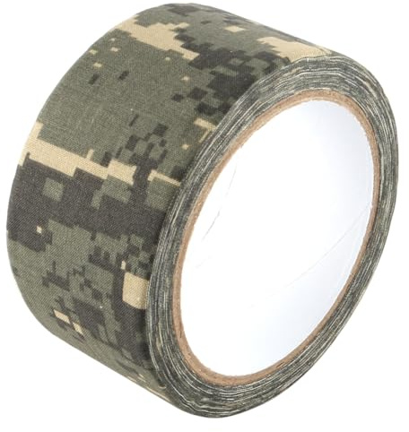 Ieron Rouleau de Ruban adhésif cohésif pour Bandages de Camouflage pour Bandes de Sport élastiques et Extensibles Solides 5 cm x 10 m Gris Camo