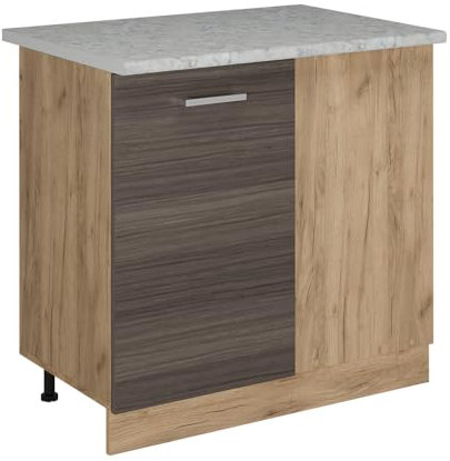 Vicco Meuble d'angle R-Line, Gris Noble, 86cm PT Marbre